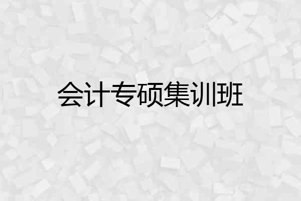 会计专硕集训班