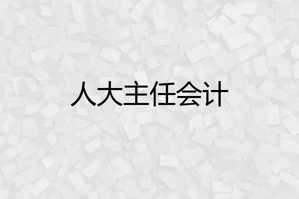 人大主任会计