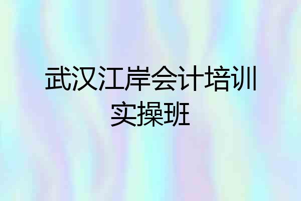 武汉江岸会计培训实操班