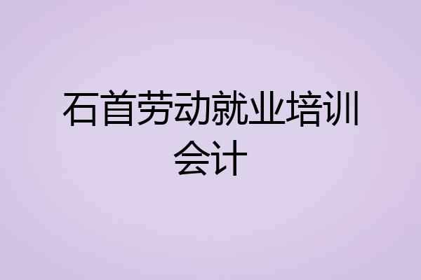 石首劳动就业培训会计