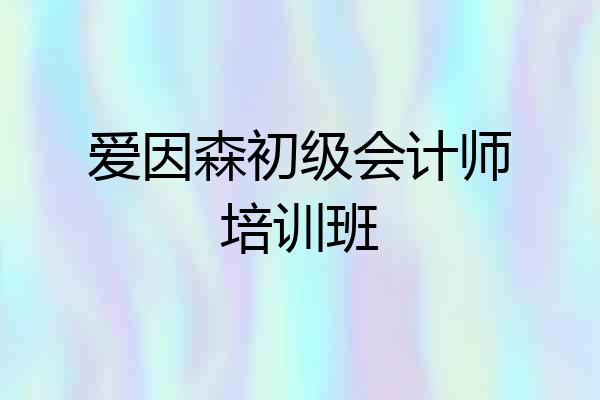 爱因森初级会计师培训班