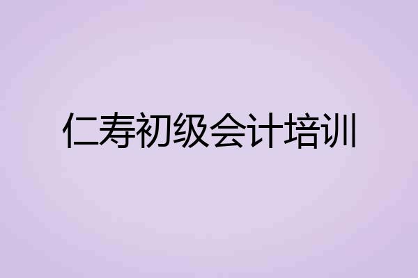 仁寿初级会计培训