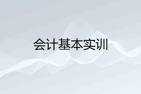 会计基本实训
