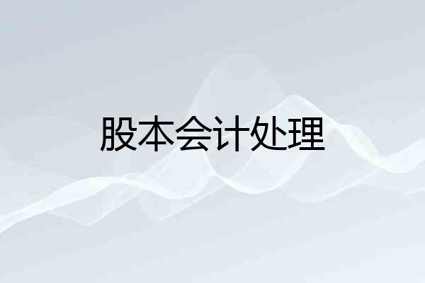 股本会计处理