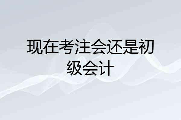 现在考注会还是初级会计