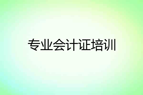 专业会计证培训