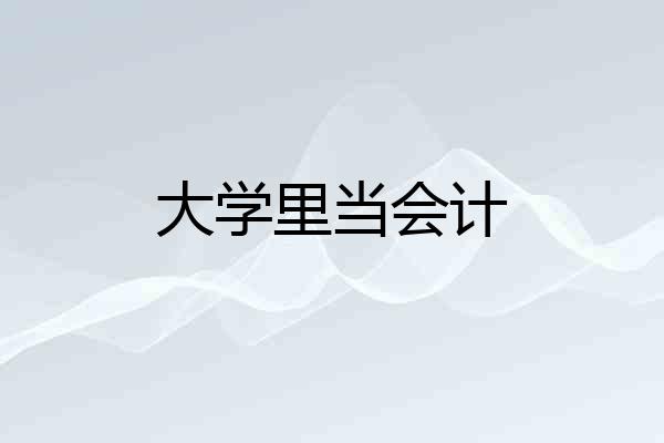 大学里当会计
