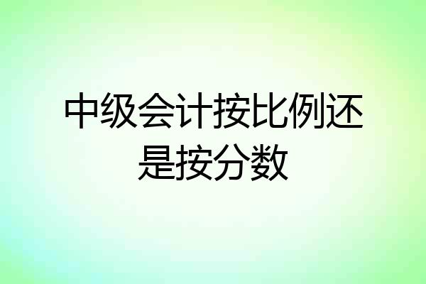 中级会计按比例还是按分数