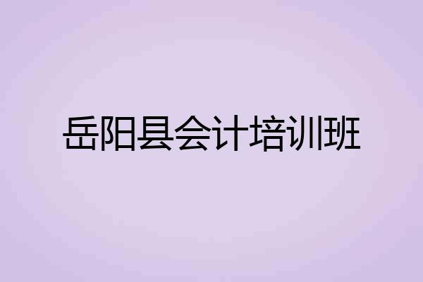 岳阳县会计培训班
