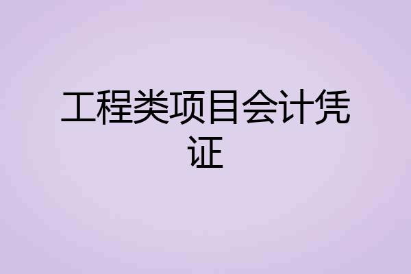 工程类项目会计凭证