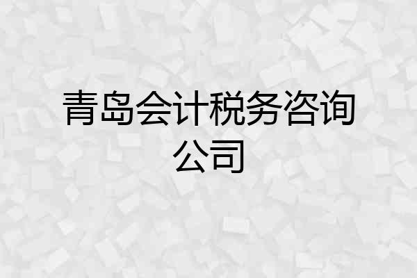 青岛会计税务咨询公司