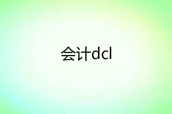 会计dcl