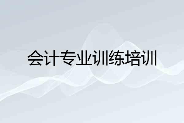 会计专业训练培训