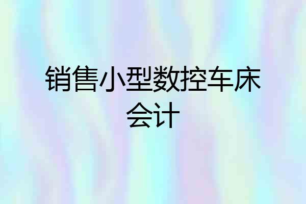 销售小型数控车床会计