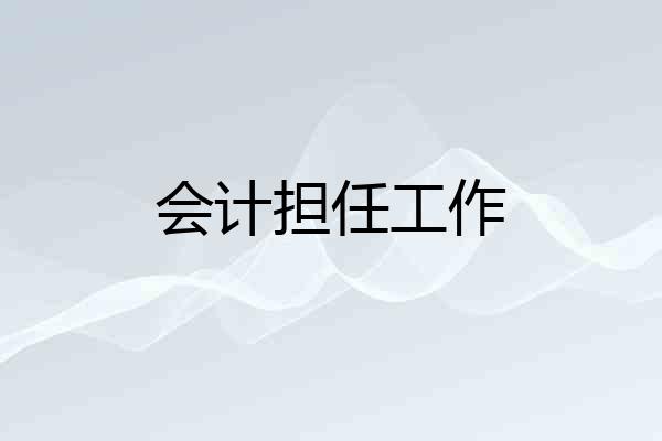 会计担任工作
