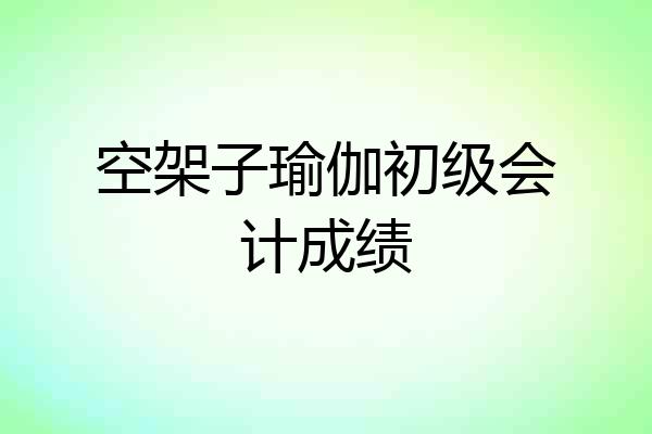 空架子瑜伽初级会计成绩