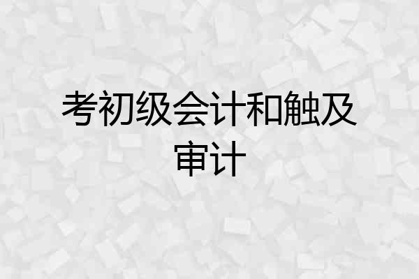 考初级会计和触及审计