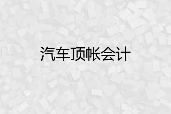 汽车顶帐会计