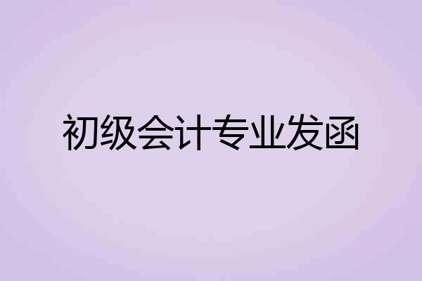 初级会计专业发函