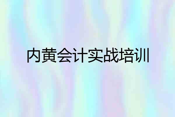 内黄会计实战培训