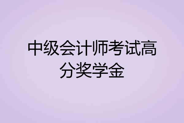 中级会计师考试高分奖学金