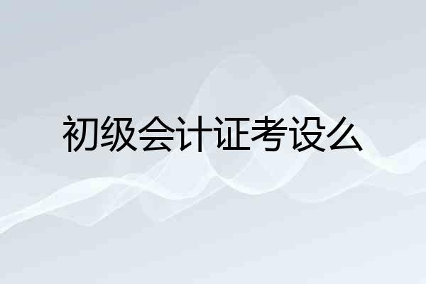 初级会计证考设么