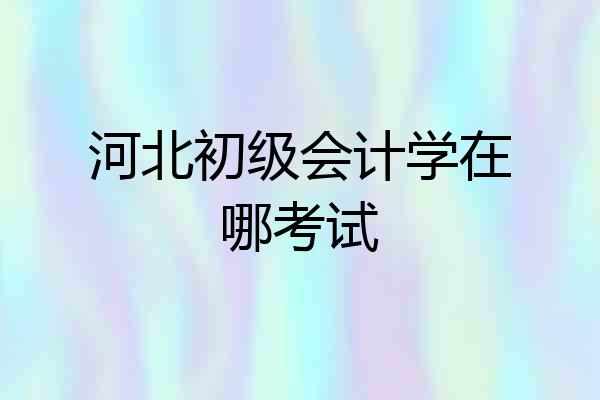 河北初级会计学在哪考试
