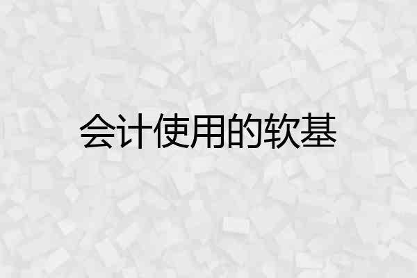 会计使用的软基