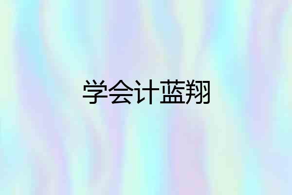 学会计蓝翔