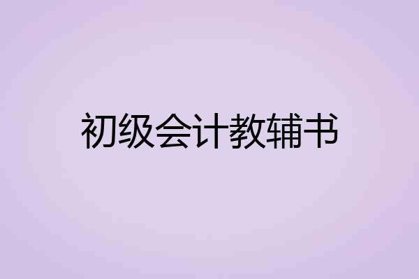 初级会计教辅书