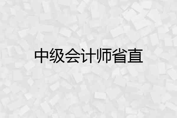 中级会计师省直