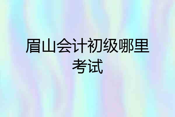 眉山会计初级哪里考试