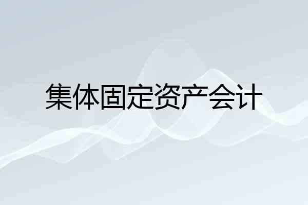 集体固定资产会计