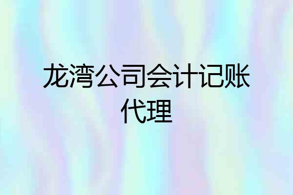 龙湾公司会计记账代理