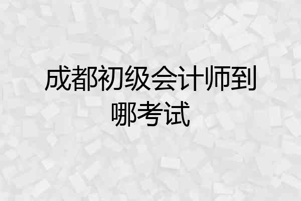成都初级会计师到哪考试