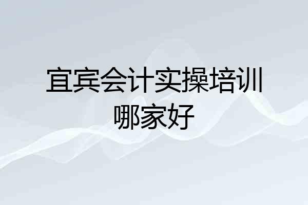 宜宾会计实操培训哪家好