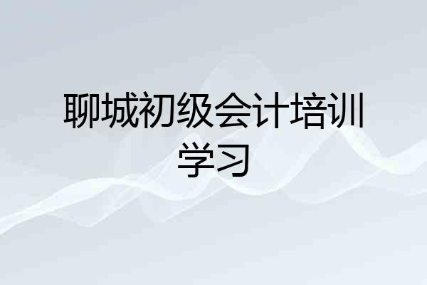 聊城初级会计培训学习