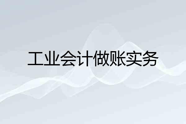 工业会计做账实务