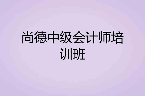 尚德中级会计师培训班