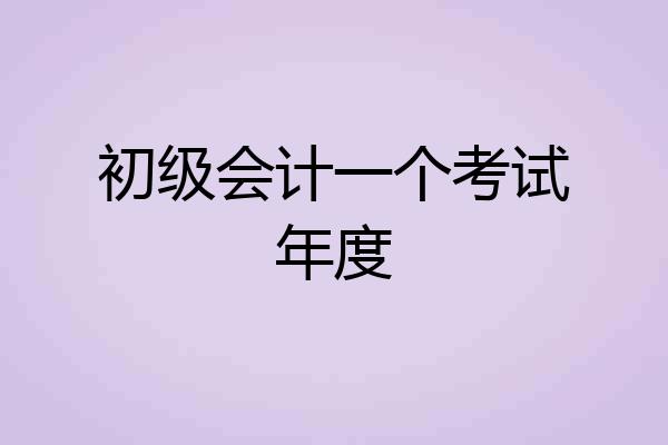 初级会计一个考试年度