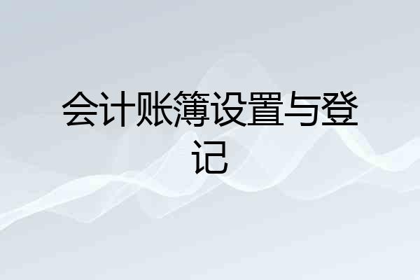 会计账簿设置与登记