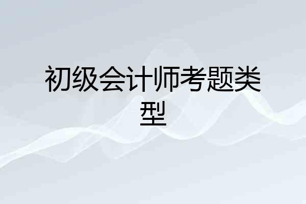 初级会计师考题类型