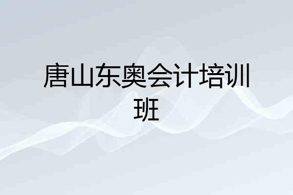 唐山东奥会计培训班