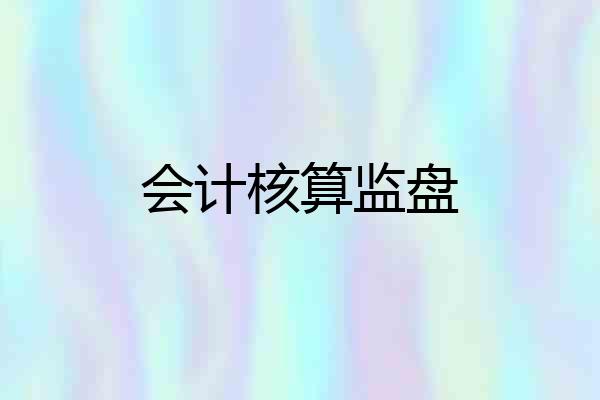 会计核算监盘