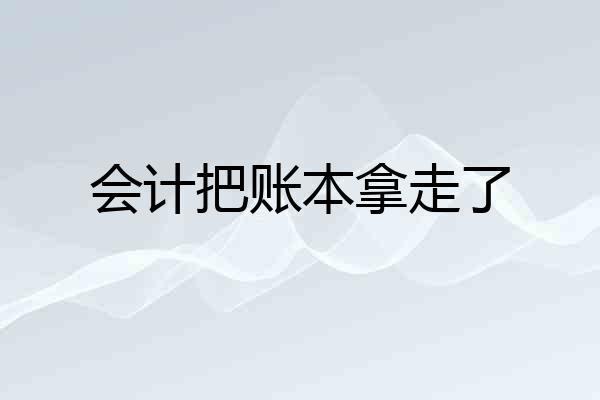 会计把账本拿走了