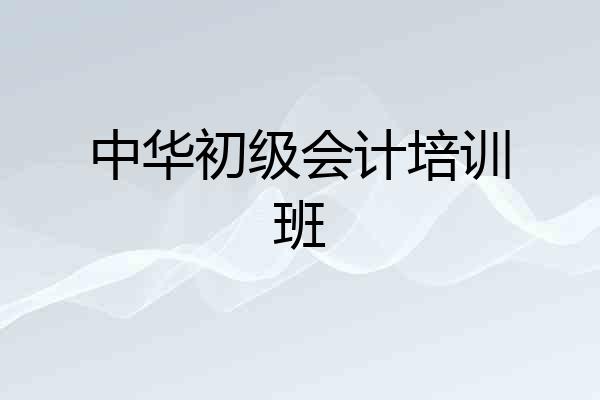 中华初级会计培训班