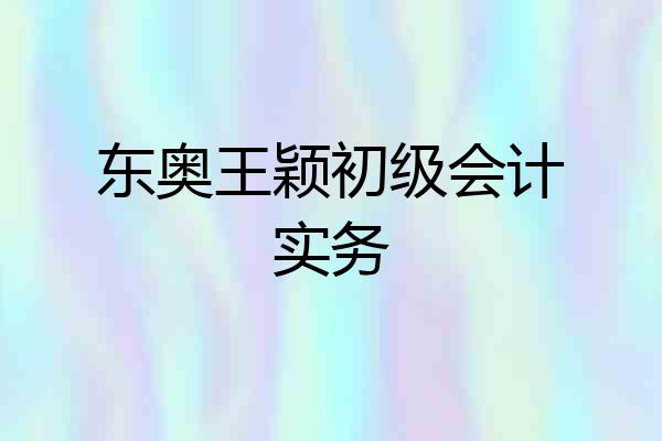 东奥王颖初级会计实务