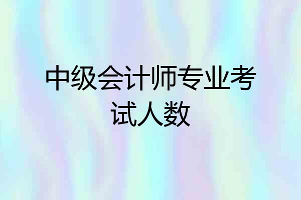 中级会计师专业考试人数