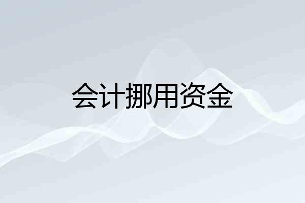 会计挪用资金