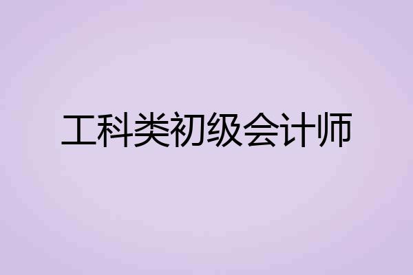 工科类初级会计师
